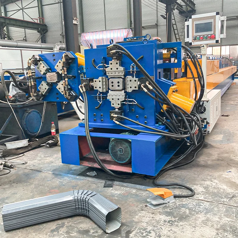 High Quality Metal Drain Pipe Downspout Roll Forming Machine Rainspout Elbow Making Machine Rain Gutter Machine