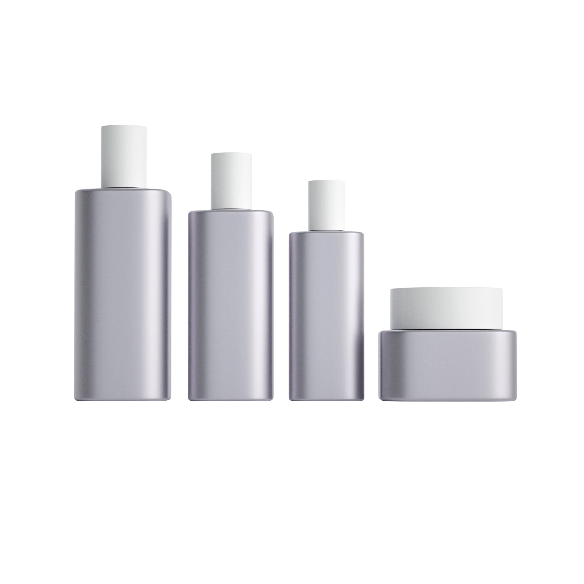 High quality 40g 40ml 80ml 120ml square glass jar lotion cosmetic pump bottle cosmetic set packaging