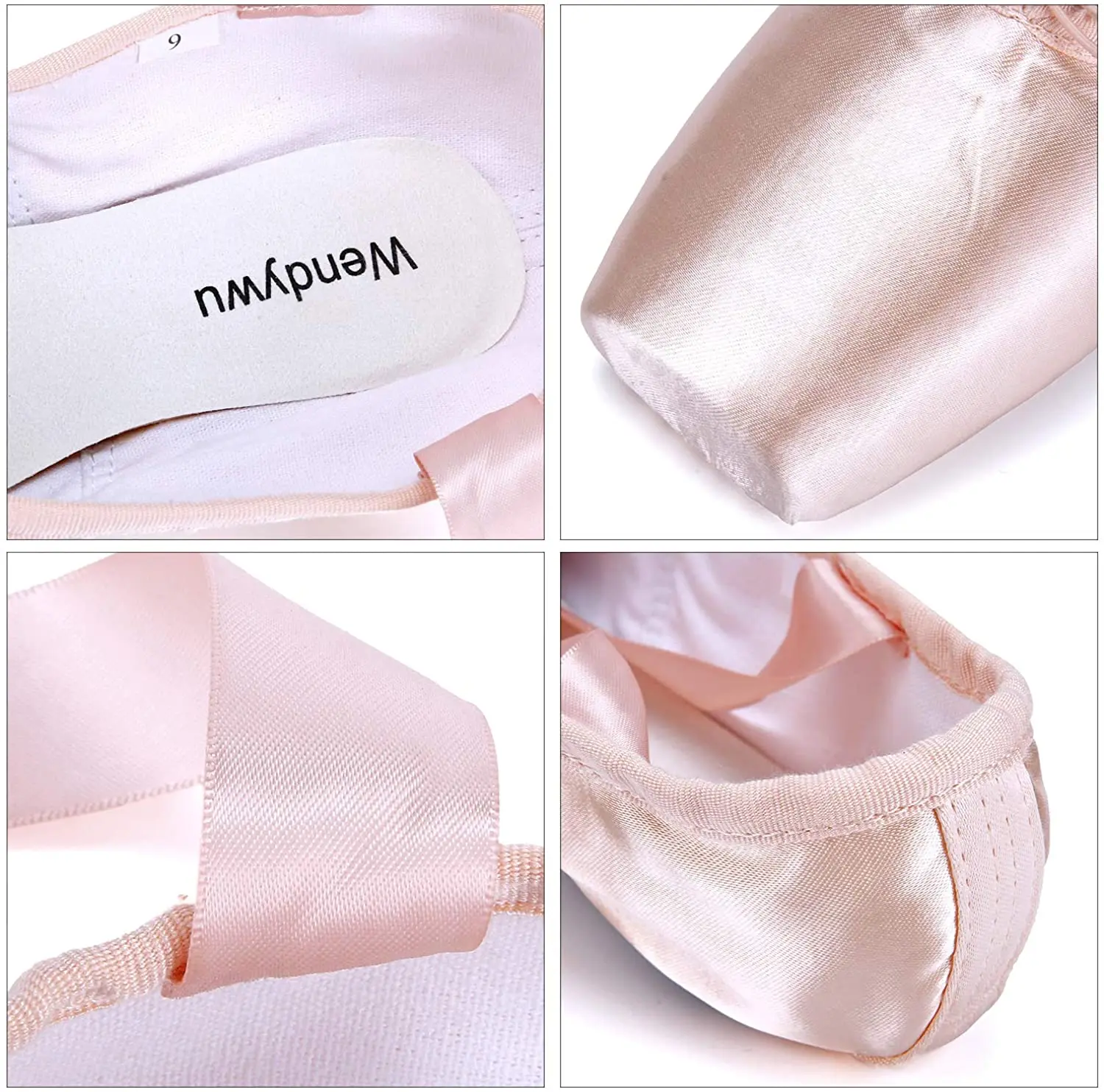 Professional Ballet Slipper Dance Shoe Pink Ballet Pointe Shoes