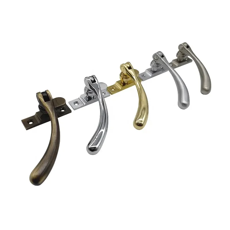 Window Casement fastener antique Brass window latch lock with catches solid brass window handle wholesale hardware