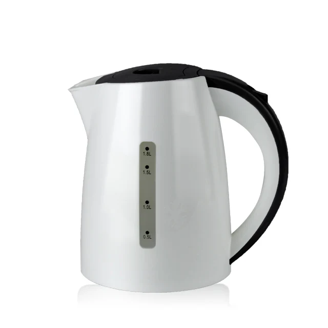cool touch plastic electric kettle 1.7L/1.8L/2.0L with window scale Full plastic electric water kettle white plastic kettle