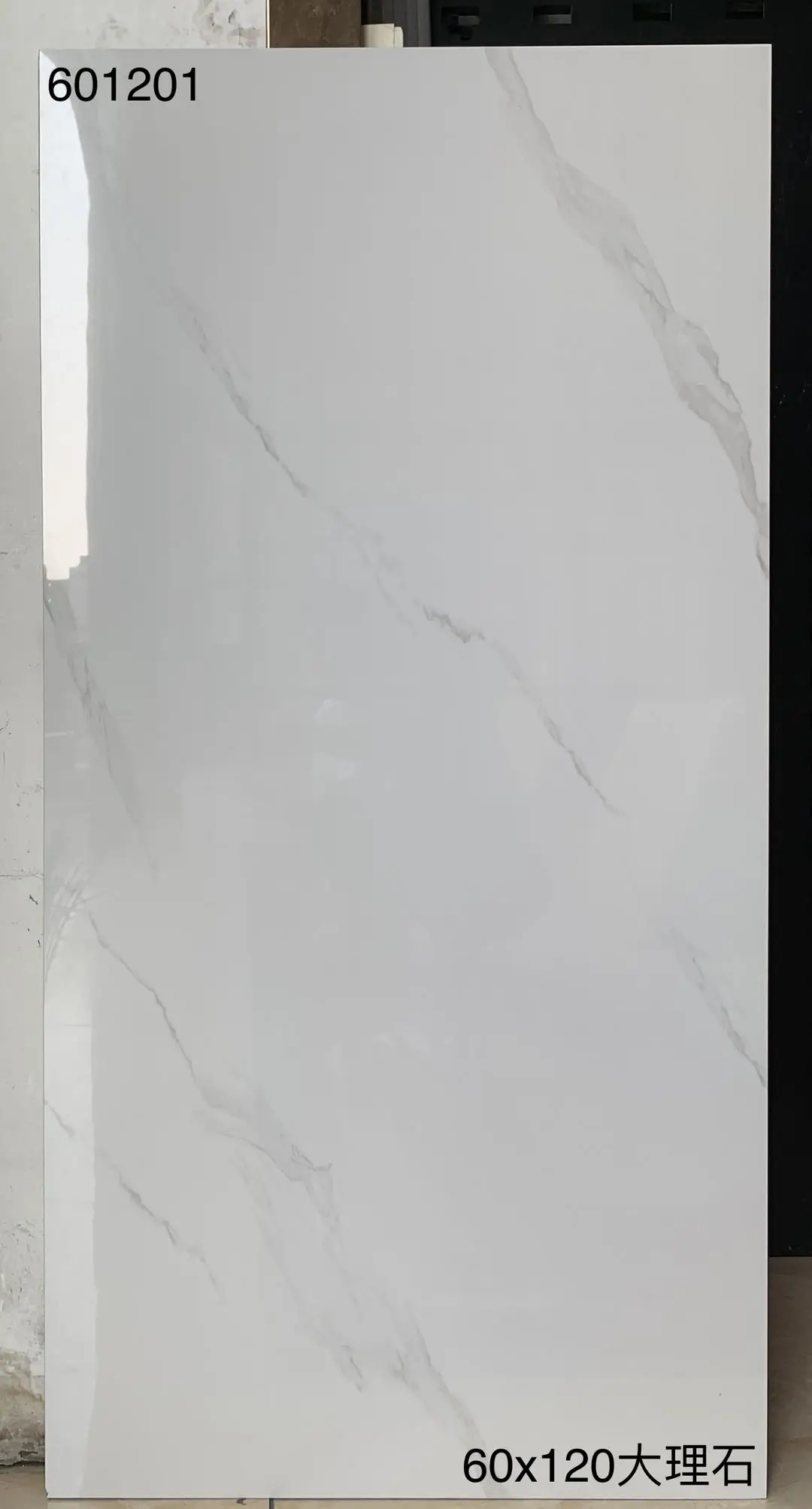 Modern 600x1200mm Glazed Grey Marble Tiles Polished Stone Textured Bathroom Flooring Antibacterial Wear Resistant Low Price