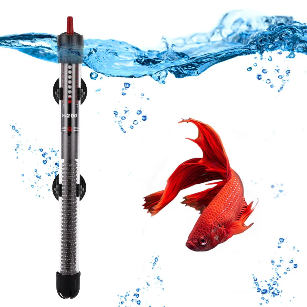Precise Temperature Control 100W Home Aquarium Automatic Thermostatic Glass Heating Rod 25W to 300W Fish Tank Heater