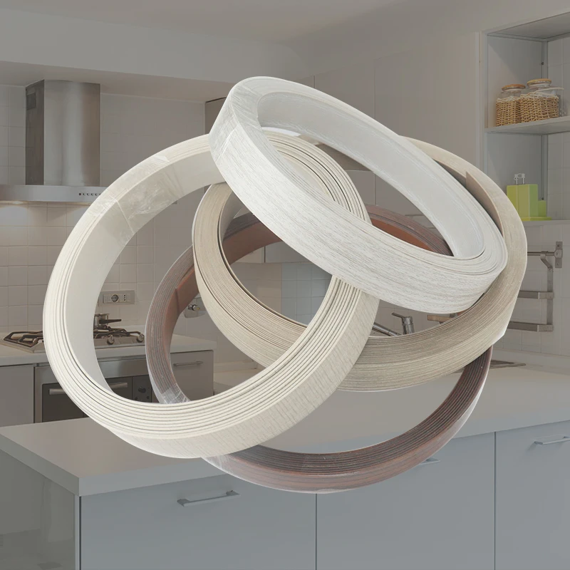 Customized Wood grain mattress high gloss pvc edge banding tape for furniture accessories plastic wood finish edge banding tape