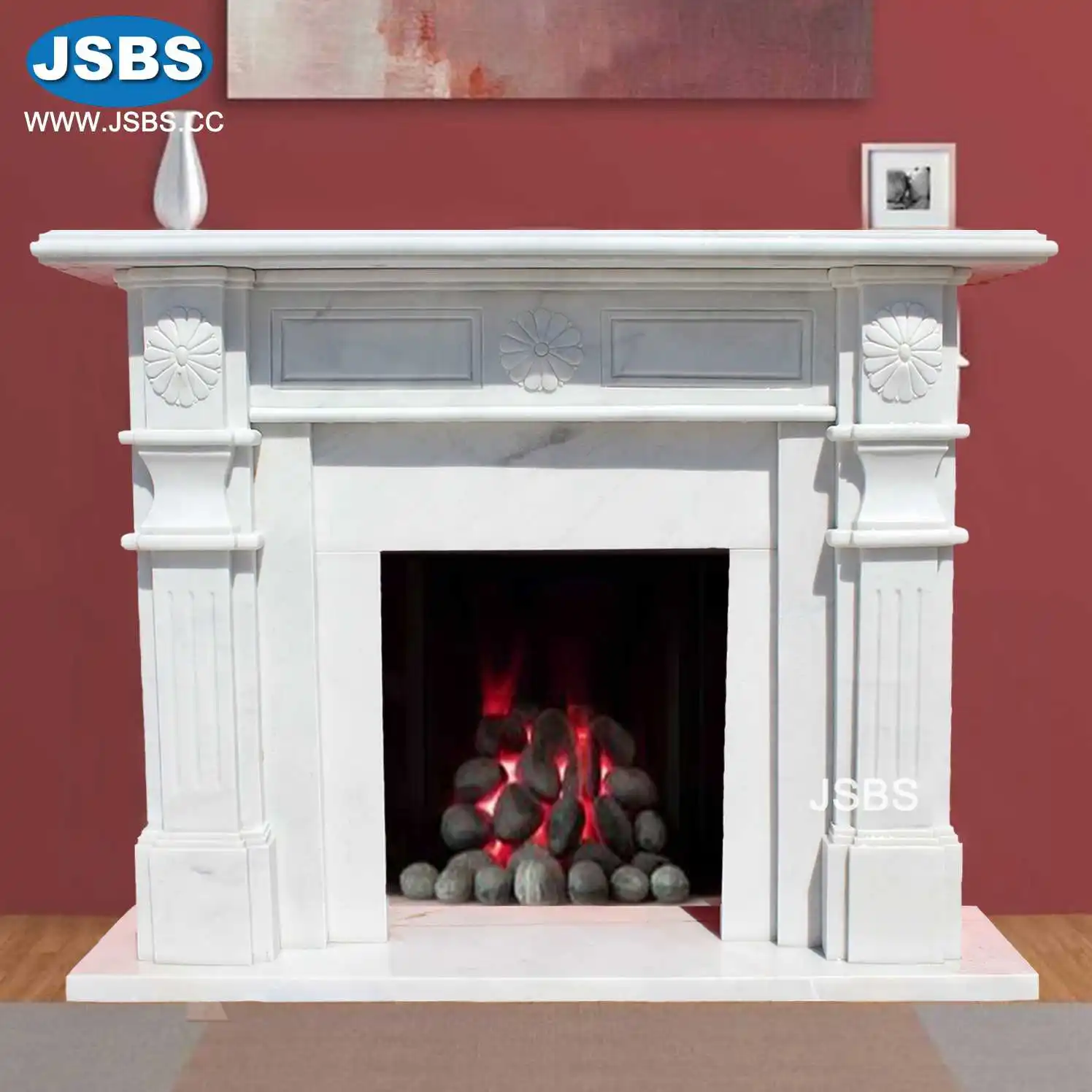 Marble Fireplace with Lion face JS-FP011- more photos for choosing!