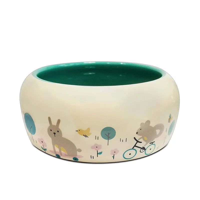 
Rabbit Products Small Pet Bowls Anti-splash Bowl Ceramic Rabbit Feeding Bowl For Rabbits 