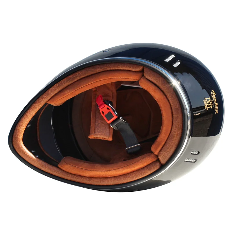 High quality black glass steel motorcycle full face helmet