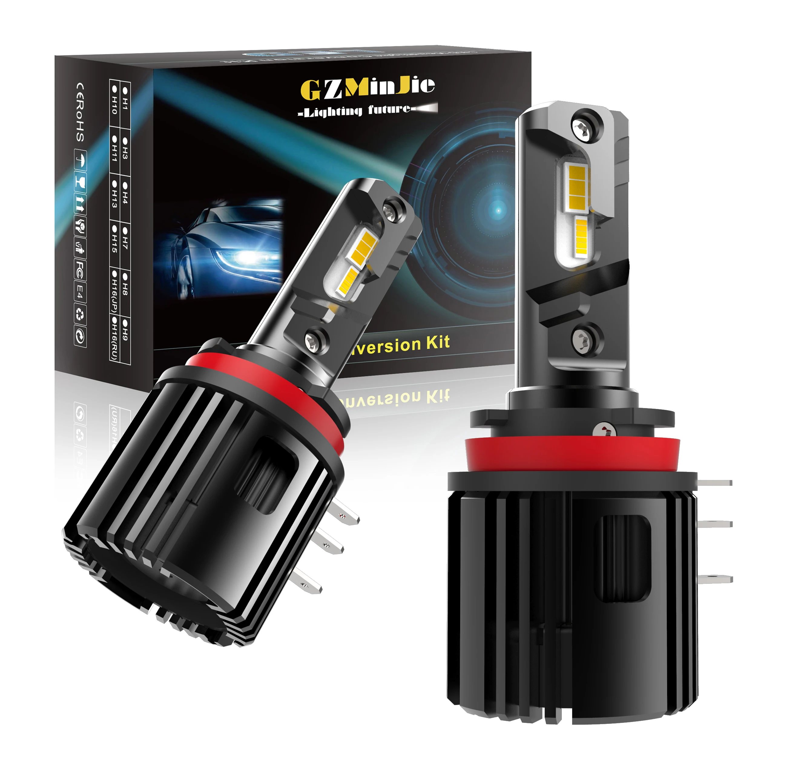 H15 led headlight DRL10000lm 12v 6000k headlight bulb for Ford Ranger Explorer for Gold 6 for Audi A3 A6