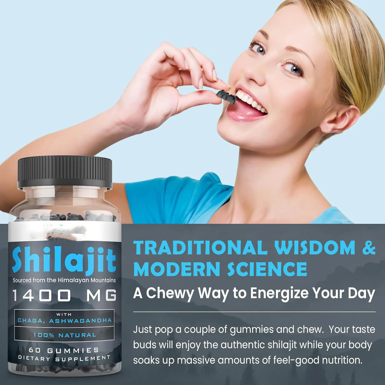 Private Label supplement naturel Himalayan shilajit extract Shilajit Supplement Gummies Improve immunity for men and women