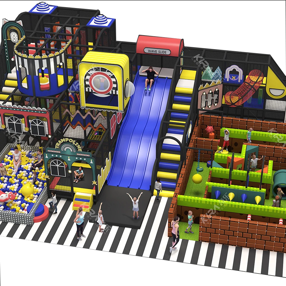 unique design hot sale kids soft play indoor playground equipment with slide for kindergarten
