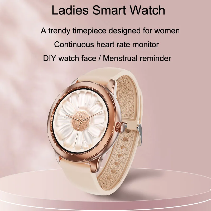 2024 trendy Ladies Smart Watch Health monitoring features in a trendy timepiece designed for women