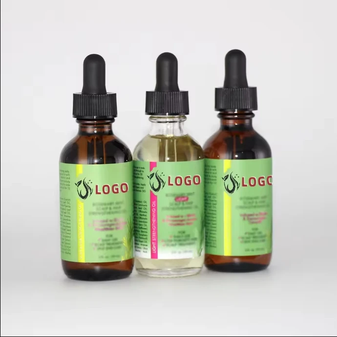 Private Label Light Rosemary Mint Hair Growth Oil Serum for Hair 59ml