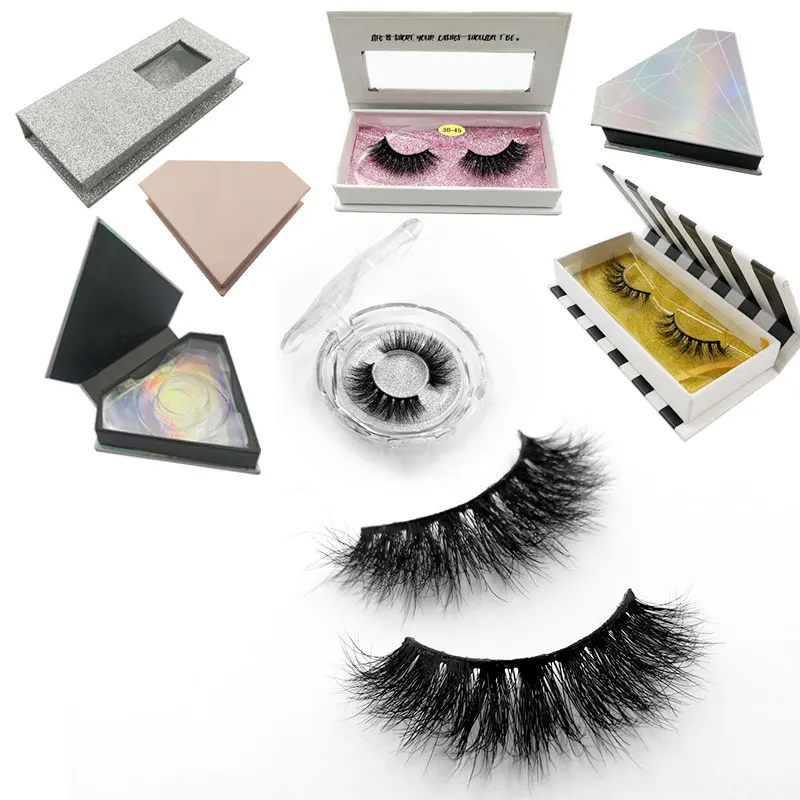 
Golden Supplier 100%Mink Lashes Handmade 100% Siberian Mink Eyelashes Private Label 6D Mink Lashes 