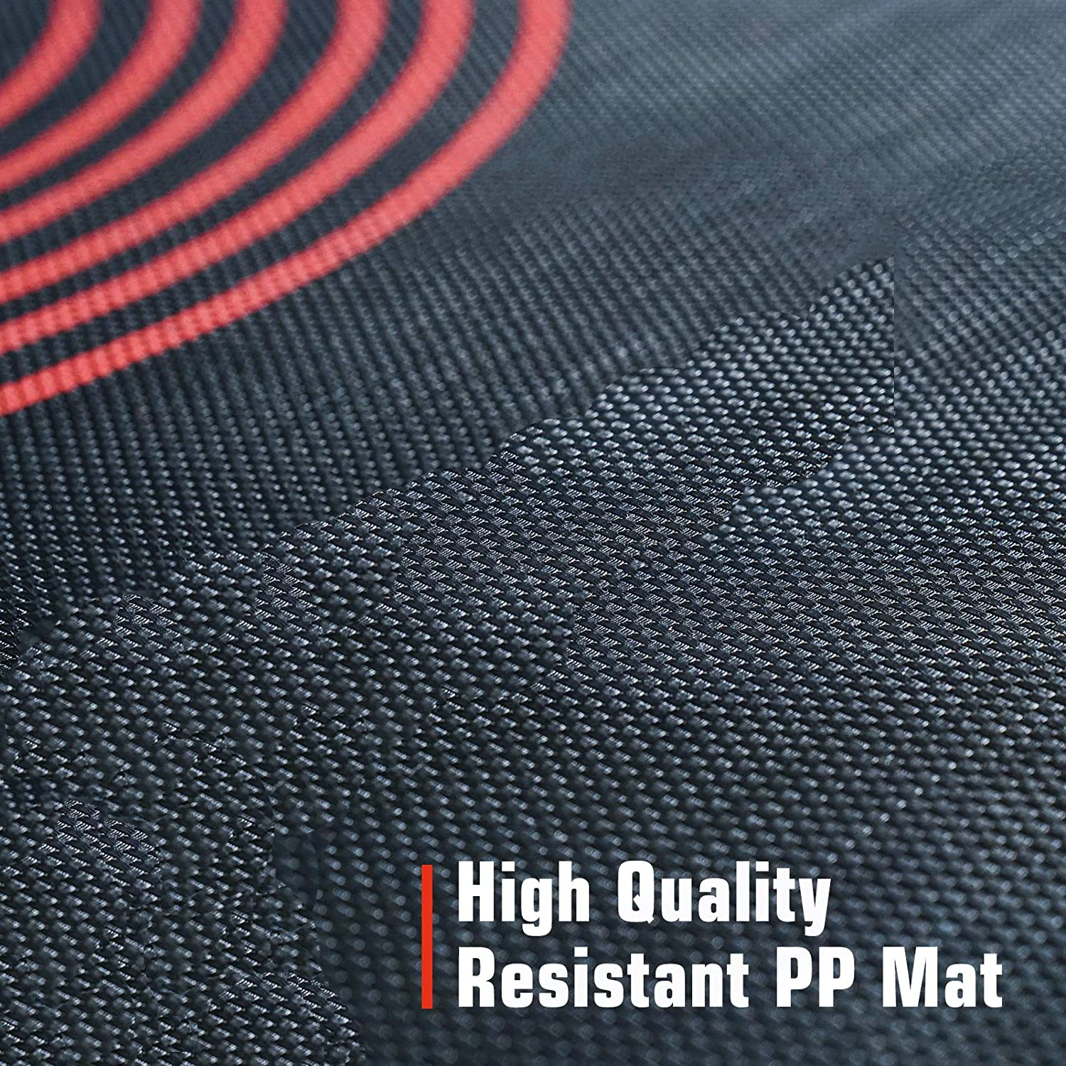 FANDING Fitness trampoline Silent with Adjustable Handle length Adults Kids indoor GYM large trampoline with foam pit