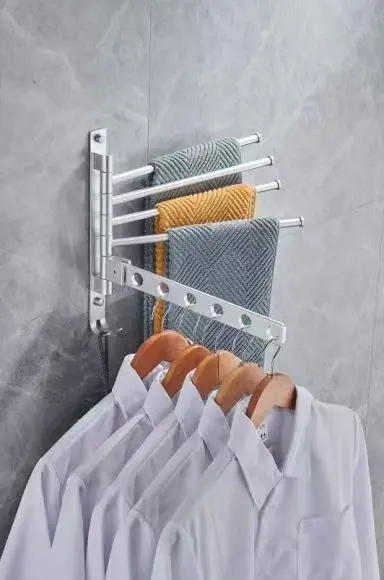 towel rack Chrome Plated Wall Mount bathroom modern towel racks double wall mounted bars set