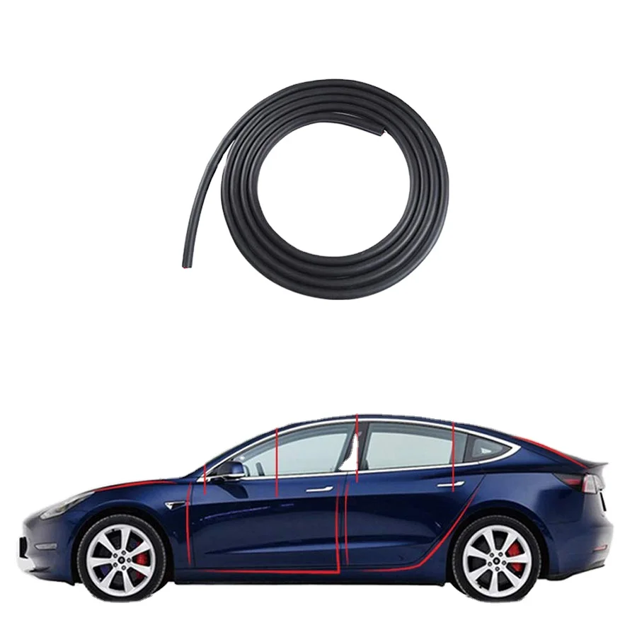 Sound Insulation Fire And Smoke Seal Car Door Rubber Seals For Tesla Model 3 S X Y Full Set