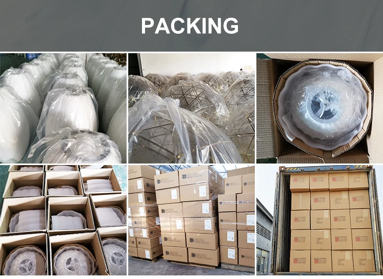 Modern hotel cafe bar cocoon silk chandelier ball chandelier