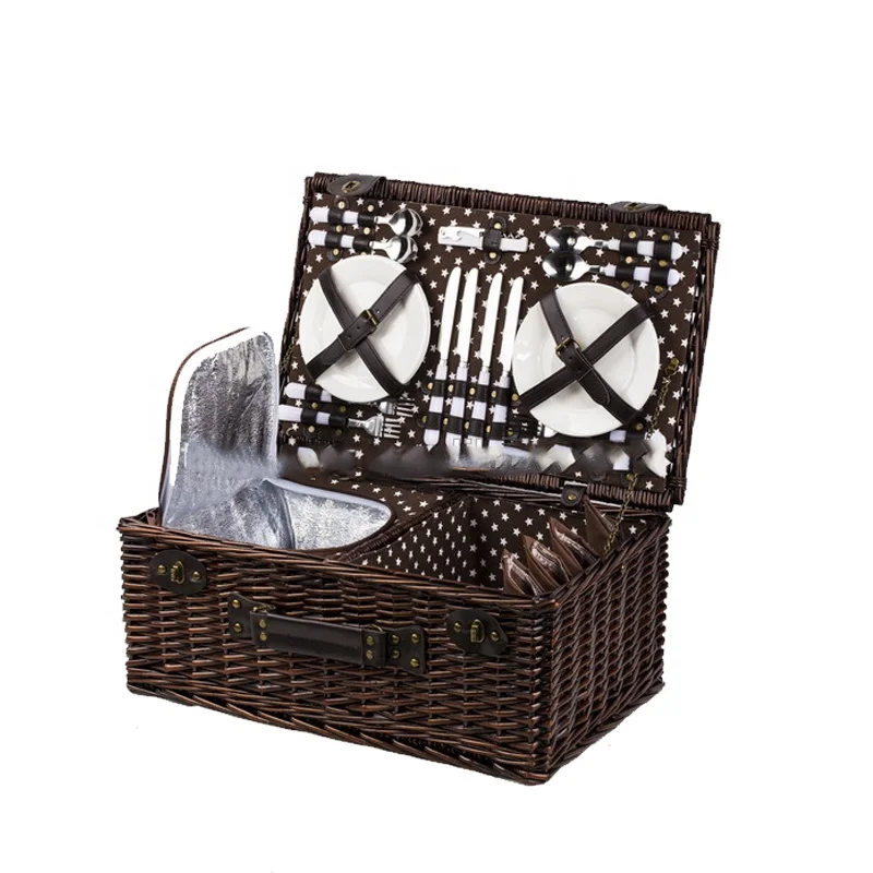 Плетеная корзина для пикника