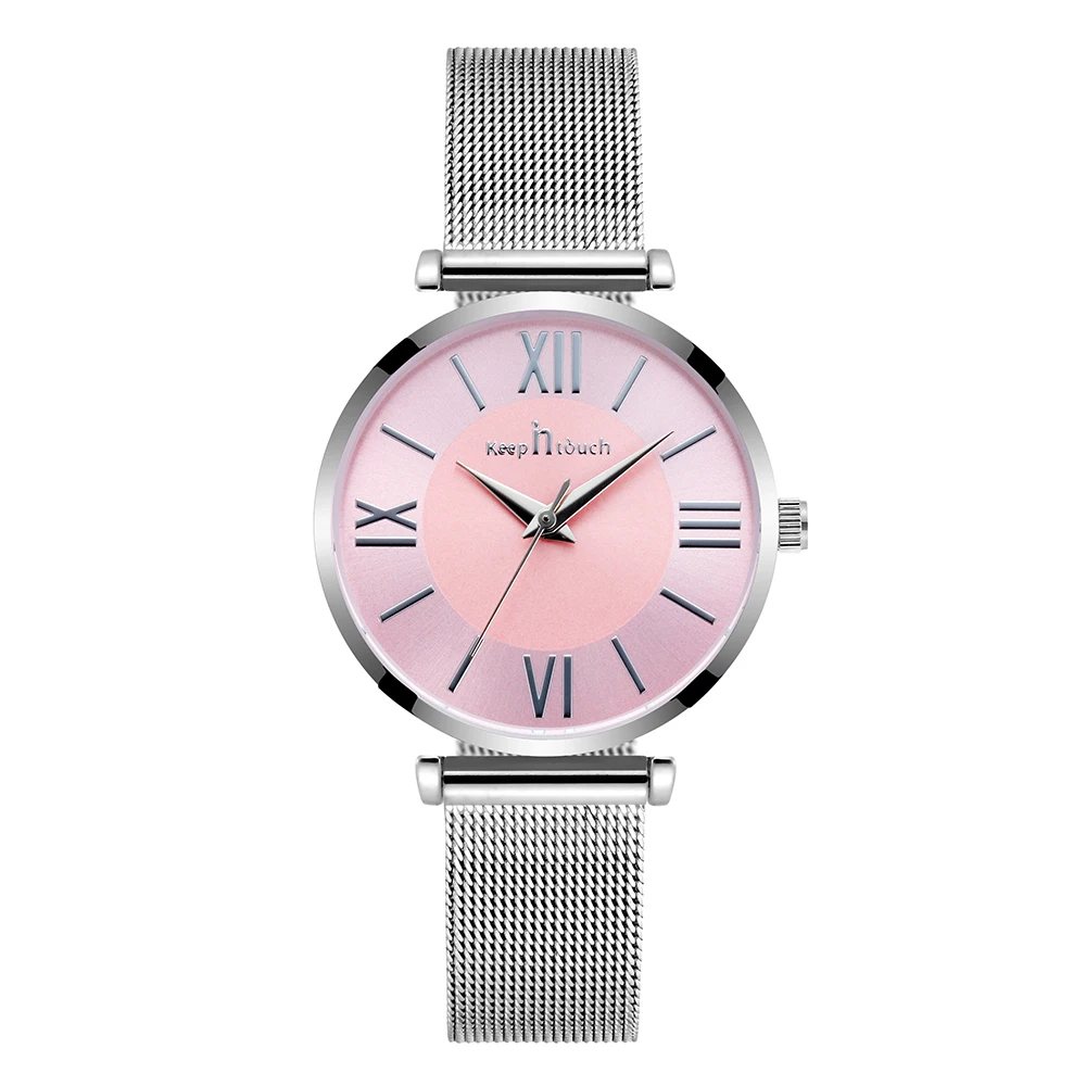 Japan Movt Quartz Stainless Steel Back Water Resistant Lady Wrist Watch Women