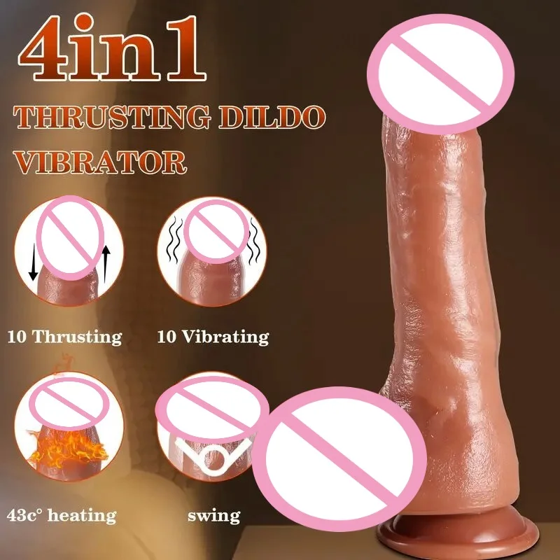Electric simulation dildo female sex products masturbator telescopic vibration heating dildo