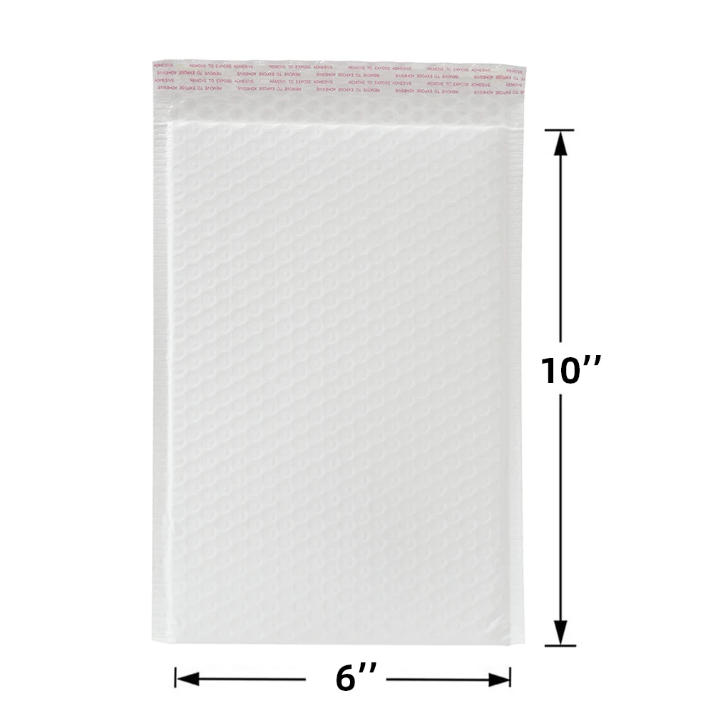 6x10 inches costom logo ziplock envelopes bubble bag  poly bubble mailer bag