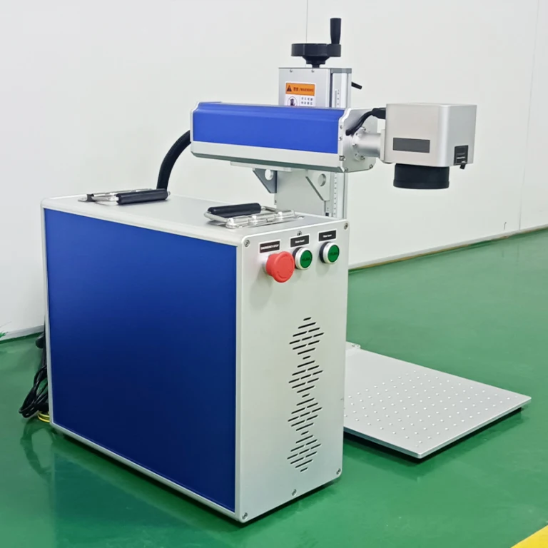 Оптоволоконная лазерная маркировочная машина BCAMCNC Золотая с воздушным охлаждением