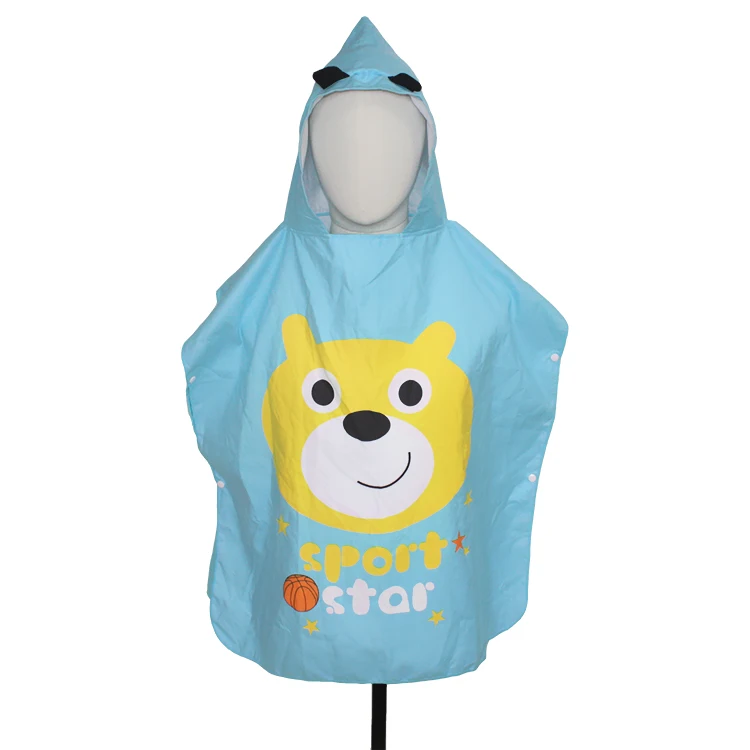 Быстросохнущее замшевое мягкое детское полотенце-пончо из микрофибры с капюшоном и принтом без песка для пляжа