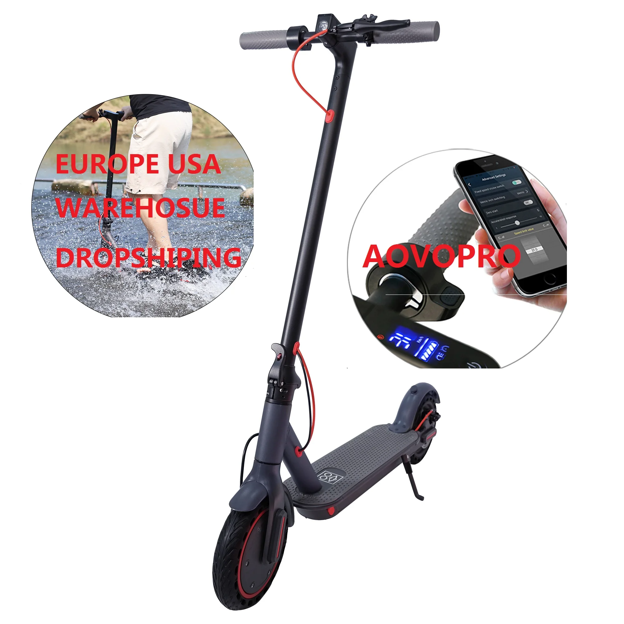 Aovopro 2Wheel Electric Scooter Motorcycle Smart Electric Mountain Bike Off Road 10.5Ah Battery 30KM/H Electric Scooter
