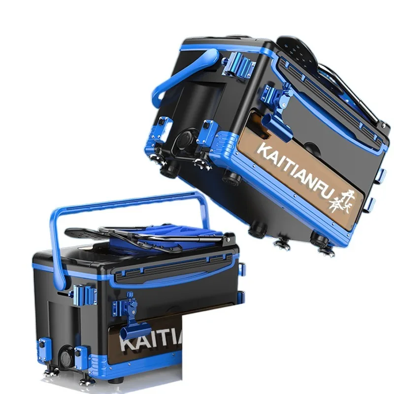 New arrival hot sale heat retaining belt backrest telescopic leg fishing box ultra light multifunctional box