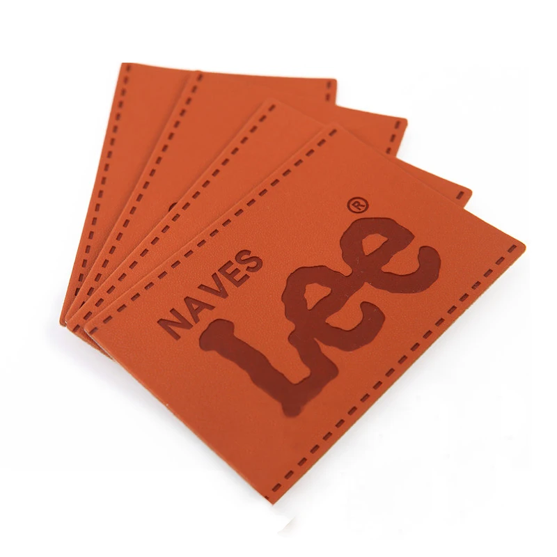 Customized Brand Private Custom High Quality Real Leather Embossed Patch Logo Label Hang Tags For Bags