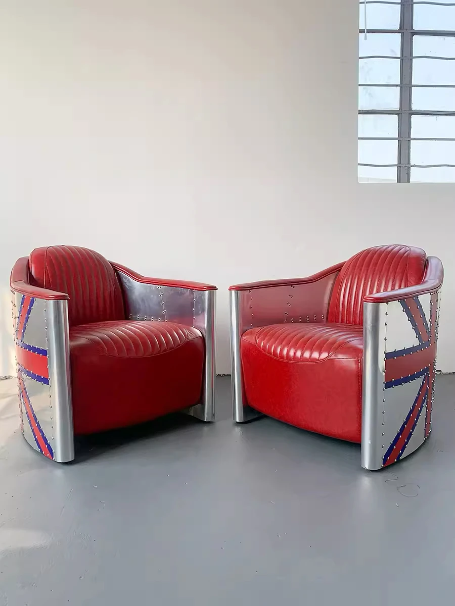 Винтажная классическая мебель sillones промышленный ретро деревенский английский стиль авиатора деревянный диван-стул для кафе