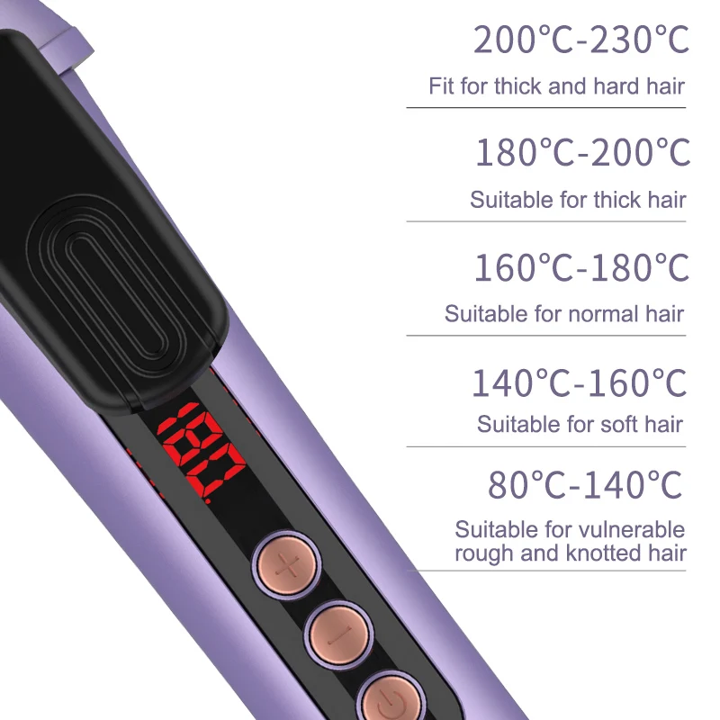 New product hair curler ceramic hair care barrels electric rotating curling iron curling wand with LCD display