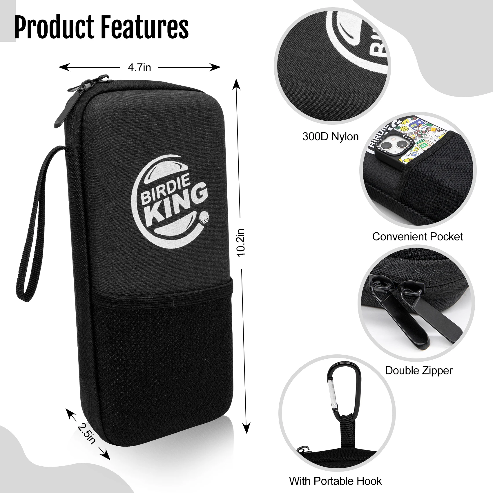 Oem Custom Portable Golf Glove Storage Case Multipurpose Waterproof Golf Accessory Bag Golf Glove Holder Case