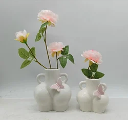 Customized Unique Design Modern White Vase Hotel Flower Vase Wedding