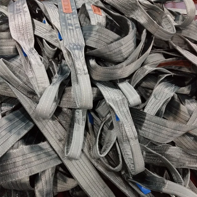 
durable hight quality flat webbing sling gray color 120mm polyester lifting sling 4 Ton webbing sling 