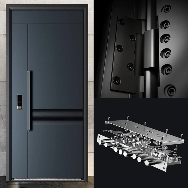 New arrival 100% Intelligent translation smart lock cast aluminium house anti theft door exterior double entrance security door