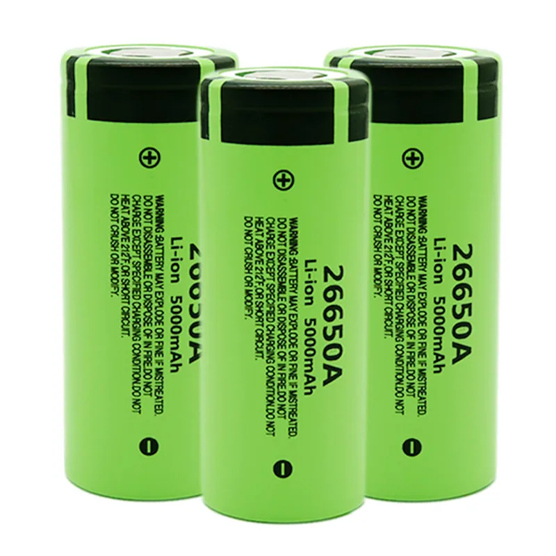 26650A 5000mAh 3.7V Battery Lithium Rechargeable Li-Ion Batteries 5000 mAh 26650A Lithium Battery For Inverter Flashlight
