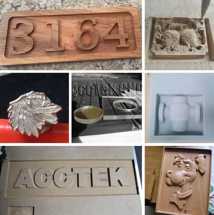 ACCTEK cnc wood door machine1212 1325 ATC cnc router cnc wood engraving machine  servo motor