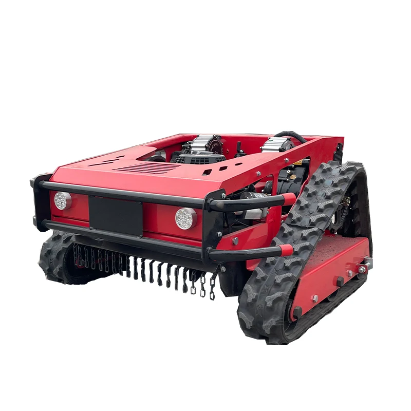 CE Approved All Terrain Grass Cutting Machine Agriculture Rubber Tracks Remote Control Robot Lawn Mower