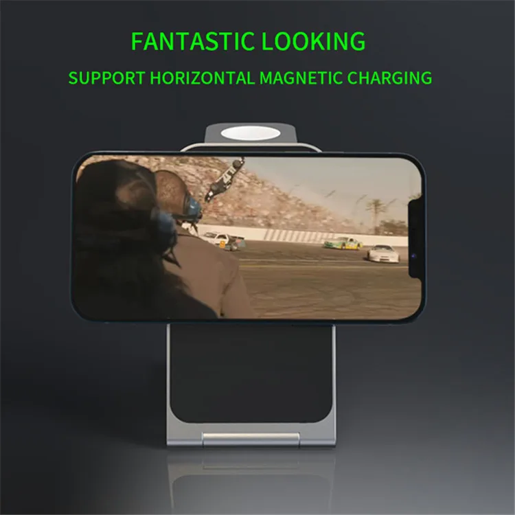 6 In 1 Mobile Phone Holder Magnetic Wireless Anyphone Charger 15w Wireless Charger Stand For Iphone 13 Watch Earphone