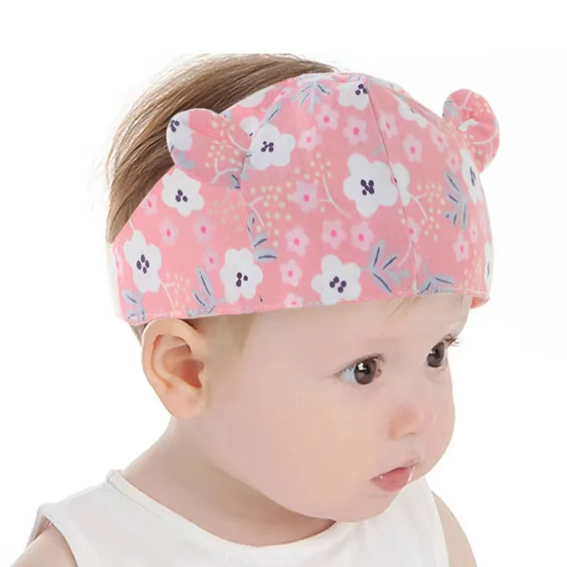 Newborn Beanie Nursery Head Wrap Soft Cute Printed Toddler Hat for 0-3 Years Boys Baby