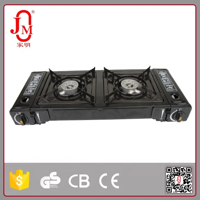 Professional two head stove butane gas stove with case portable gas stove outdoor