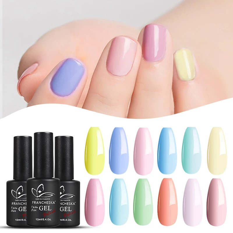 Neon Gel Nail Polish Varnishes Hybrid Nails For Manicures Fluorescent Semi Permanent UV LED Soak off Nail Art Design