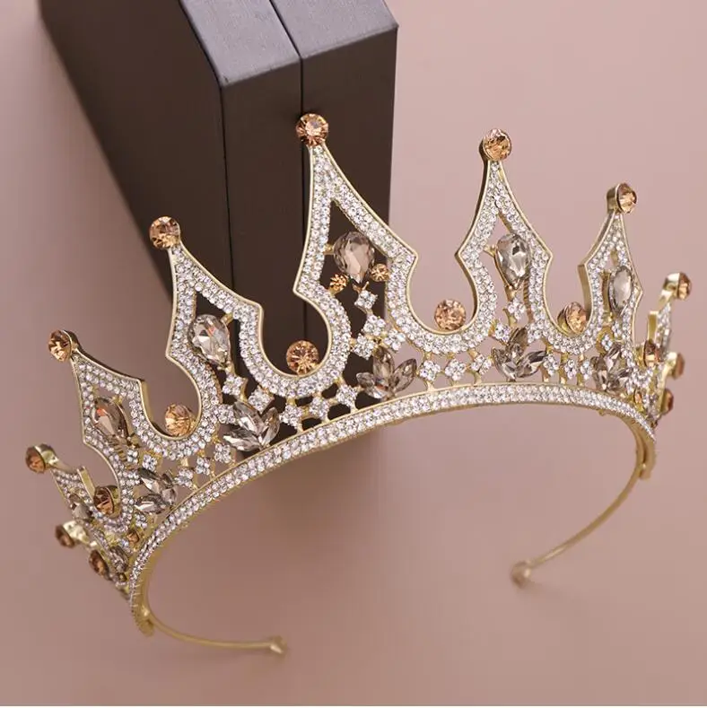 Модный аксессуар 2019 новая полностью Круглая Корона со стразами тиары свадебные аксессуары для волос детская Корона Свадьба