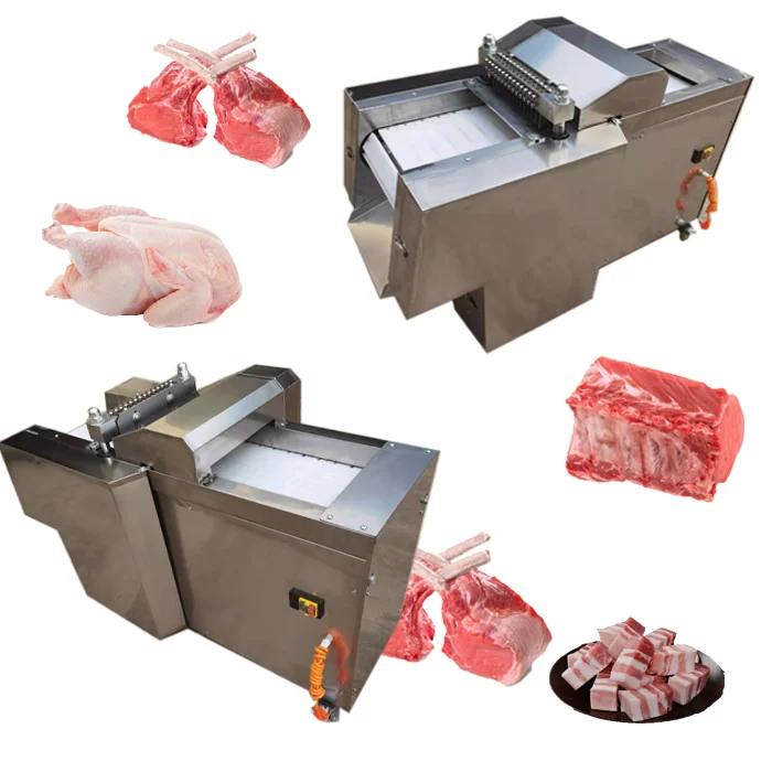 600-750kg/h Big Frozen Chicken Cutting Machine Beef Dicer Fish Cut Goat Meat Cube Cutter Slicer Automatic