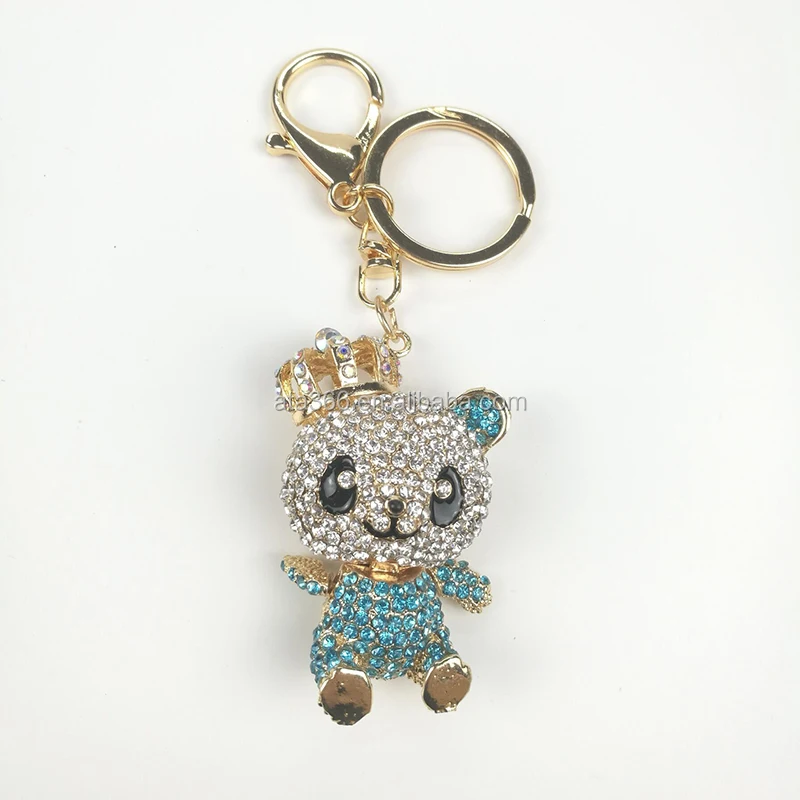 2024 New Products High Quality Cute Rhinestone Teddy Bear Keychain Cute Key chain Personalized Key chain Charms