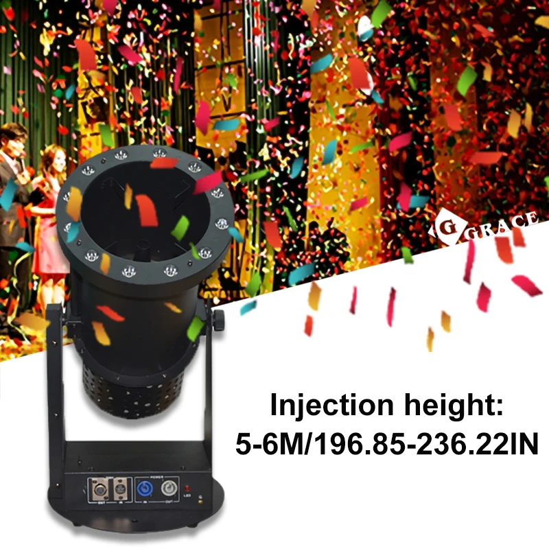 Igracelite RGB 1500W Led Confetti Machine Party Confetti Cannon