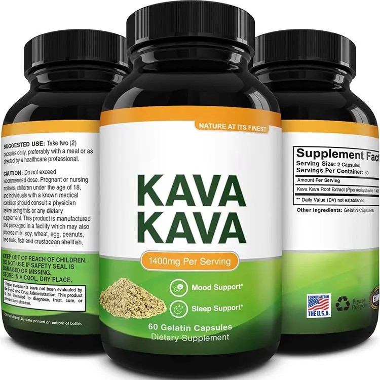 Best SupplementBrain Support Stress Relaxation Sleep Support and Brain Fog - Brain Health Supplement Kava Extract Capsule