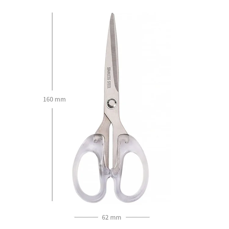Abc Material Germany Stainless Steel Tailor Scissors Transparent Handle Barber Scissors  Professional Scissors