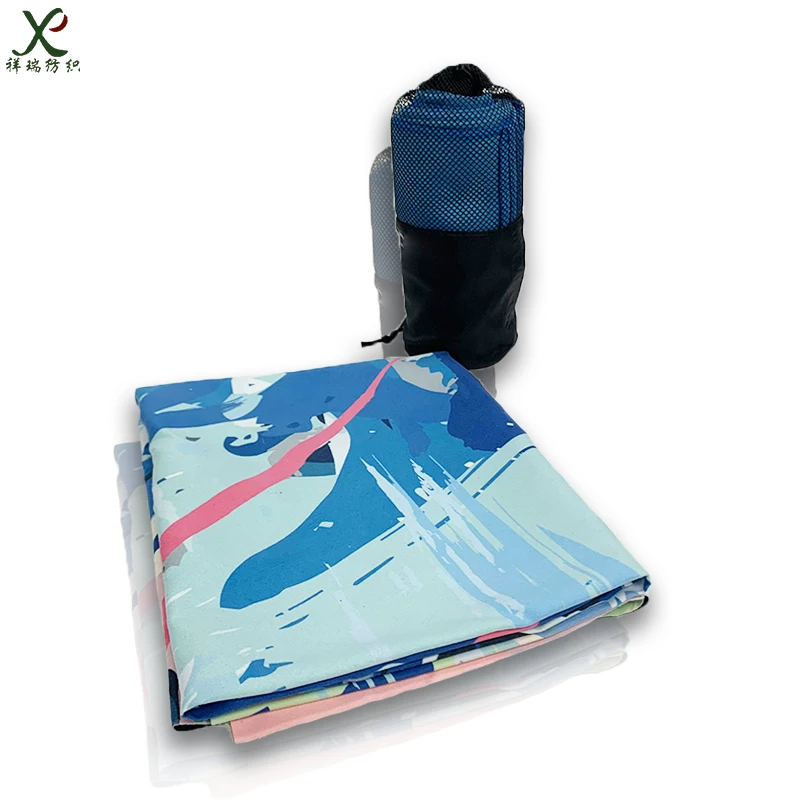 Custom microfiber double-sided fleece Printed beach towel moisture absorption and quick-drying beach towel